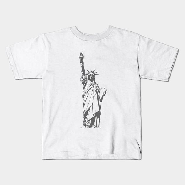 Statue of Liberty Kids T-Shirt by Jarecrow 